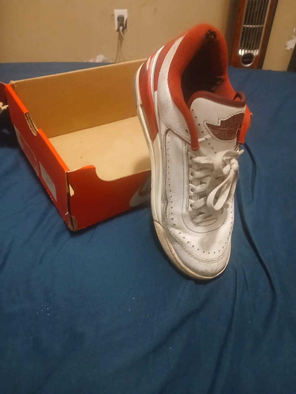 Nike Air Jordan White and Red Sneakers